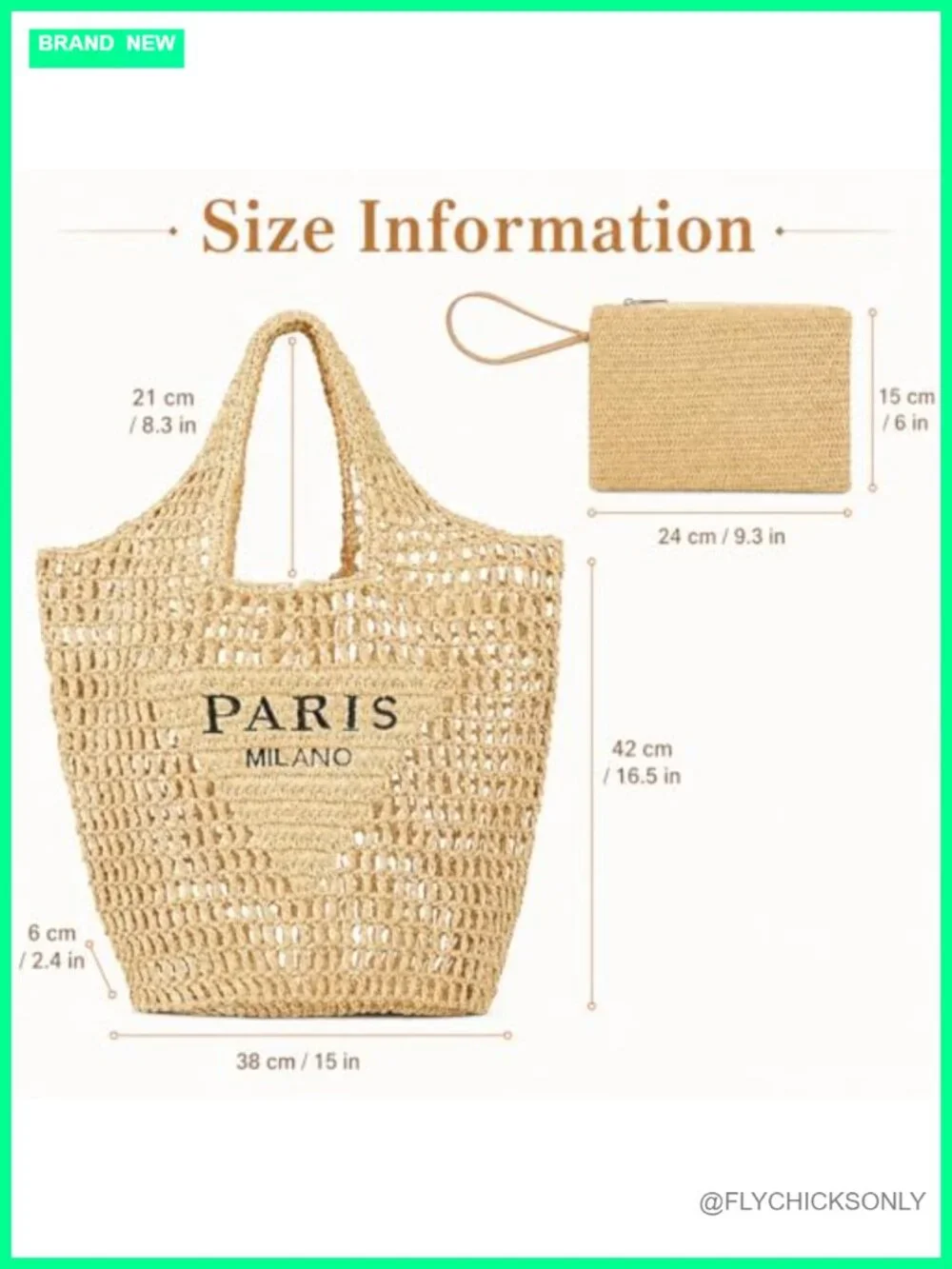Woven Straw Hobo Bag with Clutch - Beach Summer Handbag Shoulder Bag